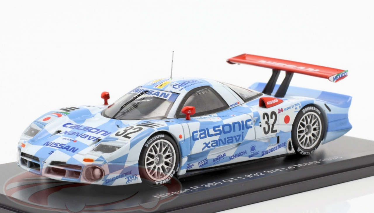 1/43 Spark 1998 Nissan R390 GT1 #32 3rd 24h LeMans Nissan Motorsports Aguri  Suzuki, Kazuyoshi Hoshino, Masahiko Kageyama Car Model