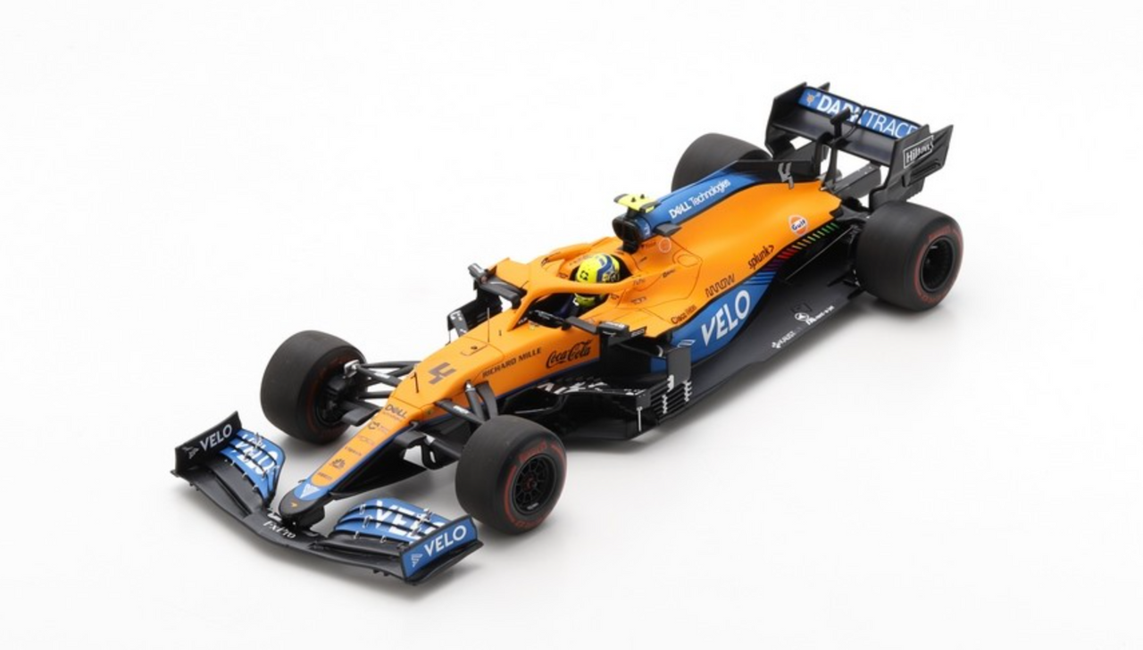 1/18 Spark 2021 Formula 1 McLaren MCL35M No.4 McLaren 3rd Emilia 