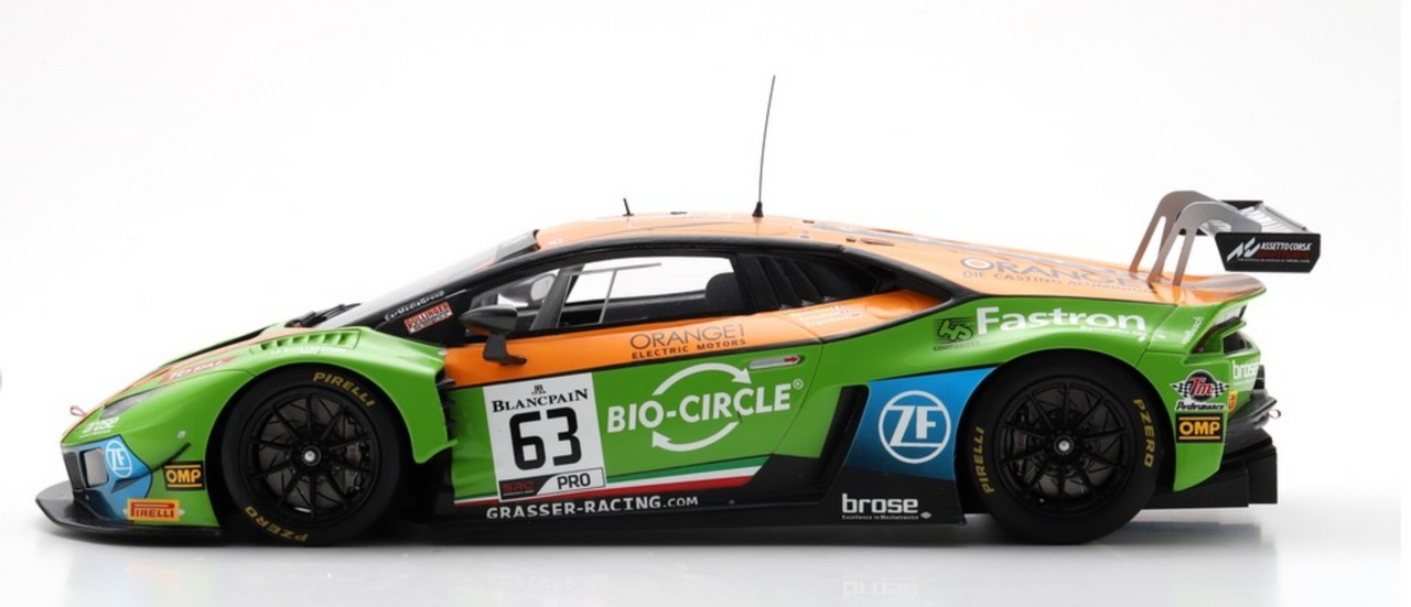 1/18 Lamborghini Huracán GT3 EVO No.63 GRT Grasser Racing Team 24H Spa 2019 M. Bortolotti - C. Engelhart - R. Ineichen Limited 300