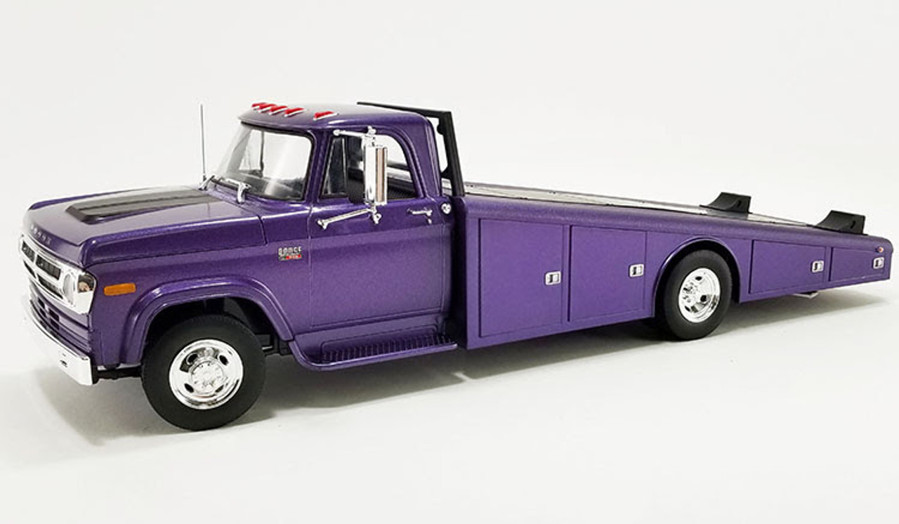 1/18 ACME 1970 Dodge D-300 D300 Ramp Truck Plum Crazy (Purple) Diecast Car Model