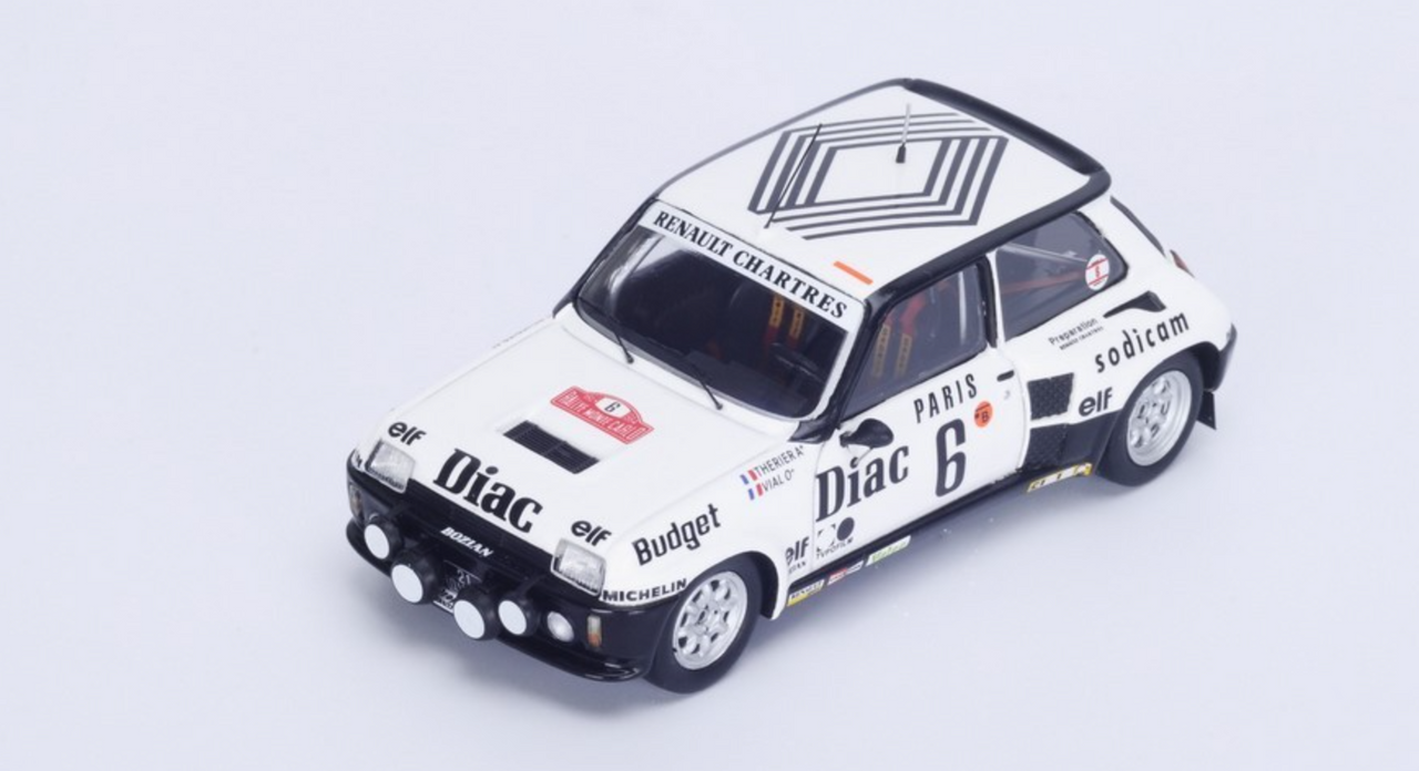 1/43 Renault 5 Turbo No.6 4th Monte Carlo Rallye 1984 J.-L. Therier - M. Vial
