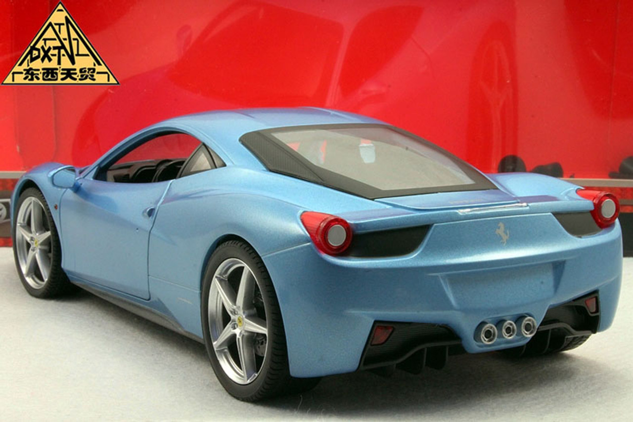 1/18 Hot Wheels Hotwheels Ferrari 458 Italia (Blue) Diecast Car Model