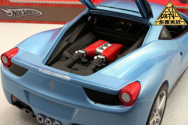 1/18 Hot Wheels Hotwheels Ferrari 458 Italia (Blue) Diecast Car