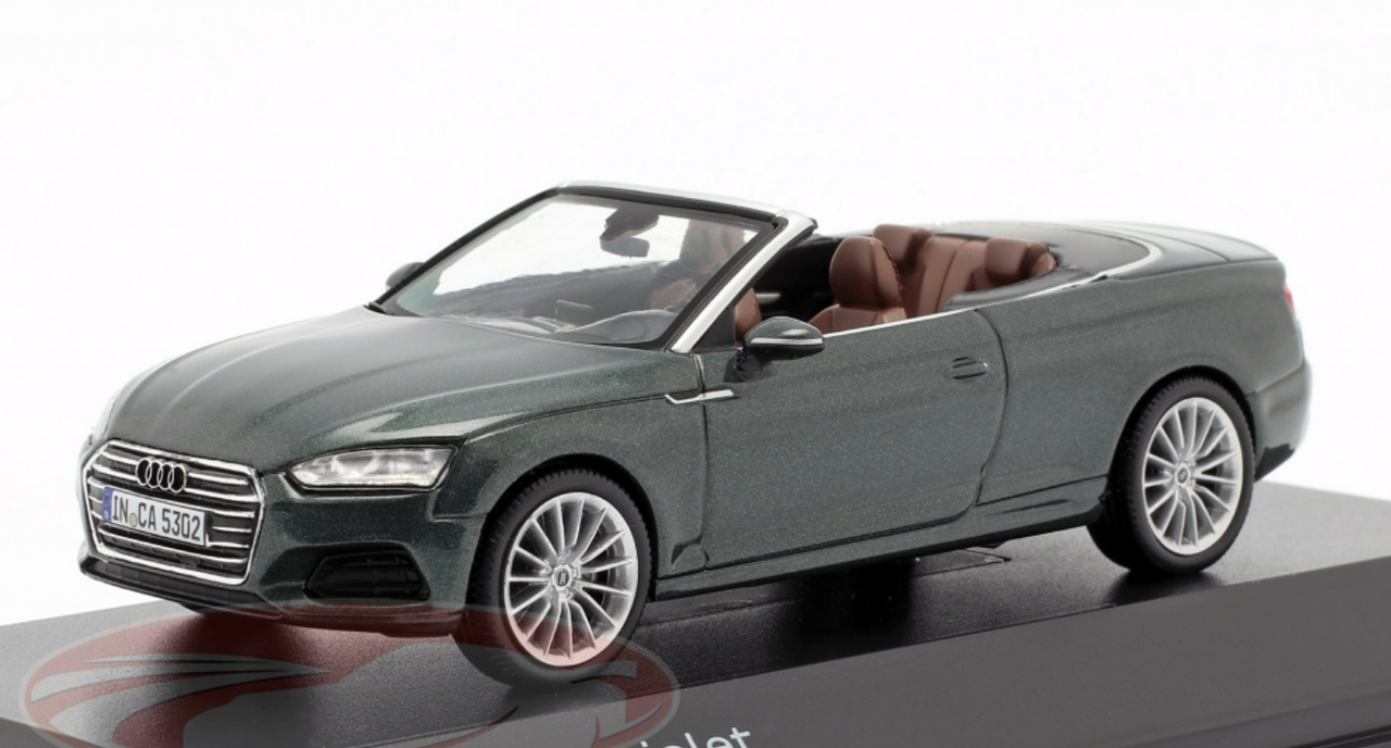 1/43 Dealer Edition 2017 Audi A5 Cabriolet (Gotland Green) Car Model