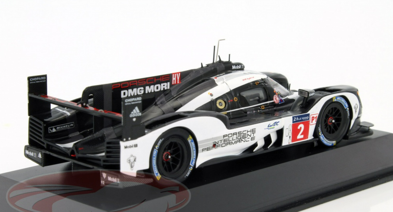 1/43 Dealer Edition 2016 Porsche 919 Hybrid #2 Winner 24h LeMan Porsche Team Romain Dumas, Marc Lieb, Neel Jani Car Model