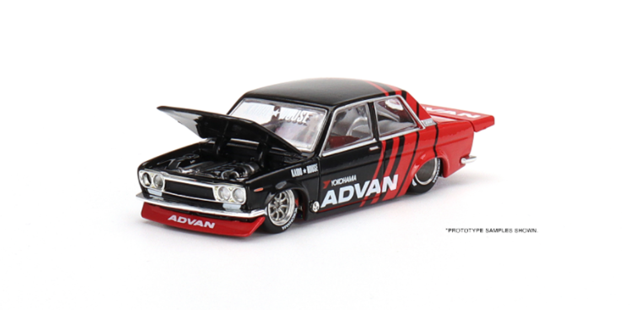 Kaido House x Mini GT Datsun 510 Pro Street Wagon Advan Yokohama Diecast Car Model