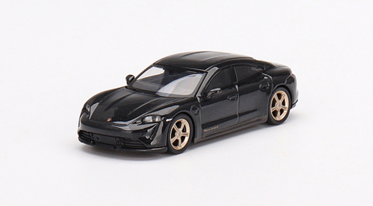 1/64 MINI GT Porsche Taycan Turbo S (Volcano Grey Metallic) Diecast Car Model