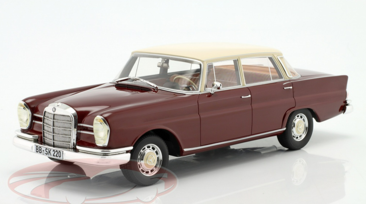 1/18 Cult Scale Models 1966 Mercedes-Benz 220SE (W111) (Dark Red) Car Model