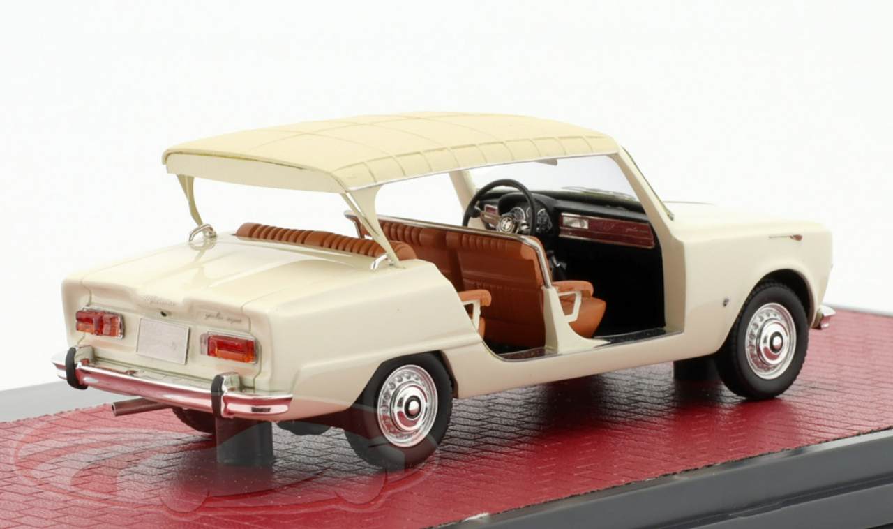 1/43 Matrix 1965 Alfa Romeo Giulia Torpedo Colli Closed Top (Cream White) Car Model