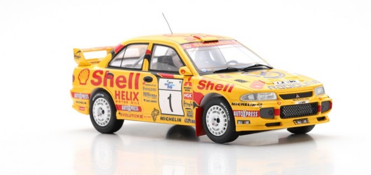 1/43 Mitsubishi Lancer Evolution No.1 Winner Rally Finland 1995 Tommi  Mäkinen - Seppo Harjanne