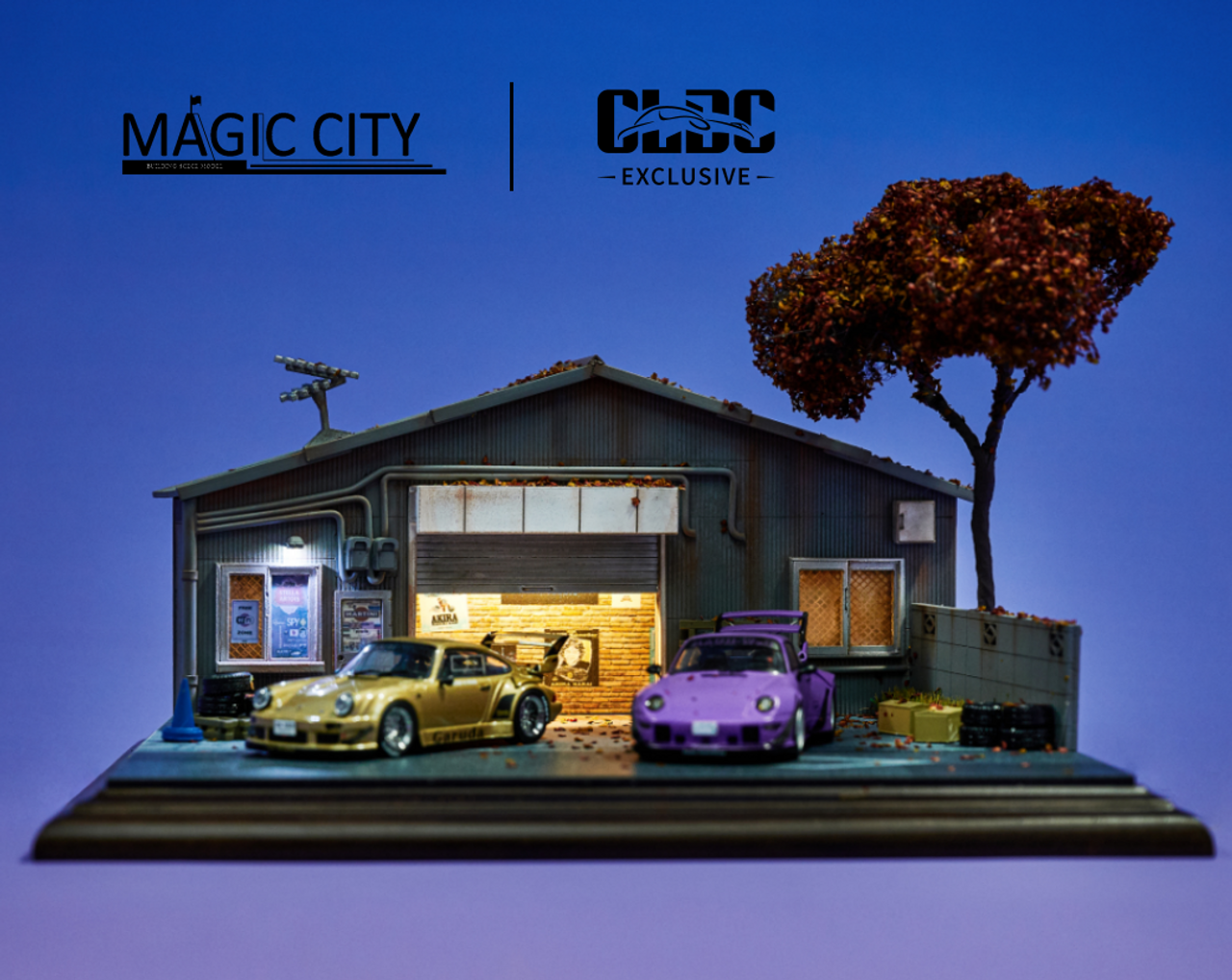 1/43 Magic City RWB Nakai House Diorama Model (cars & figures NOT included)