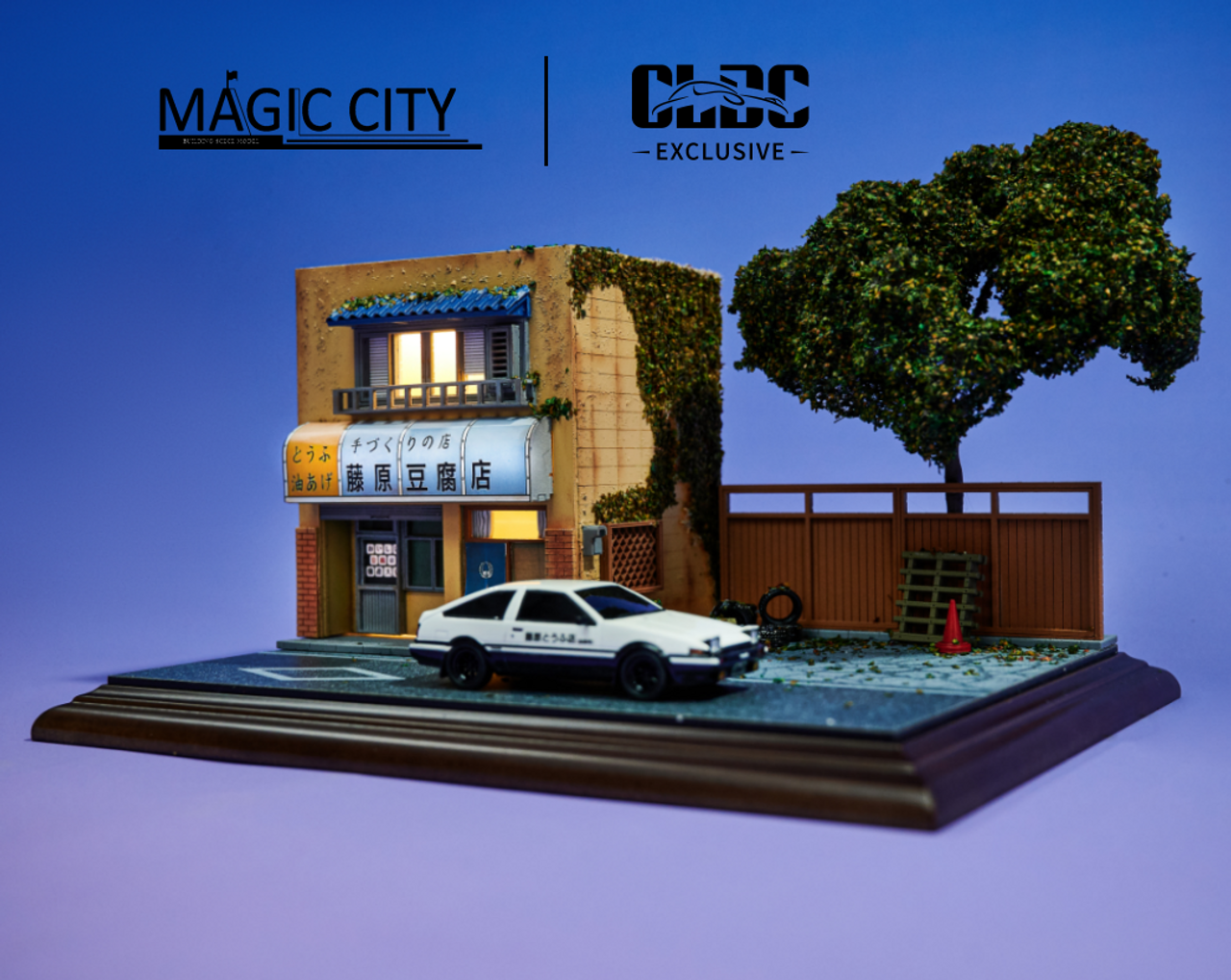 1/64 Magic City Initial D Fujiwara Tofu Shop Diorama Model (cars & figures NOT included)