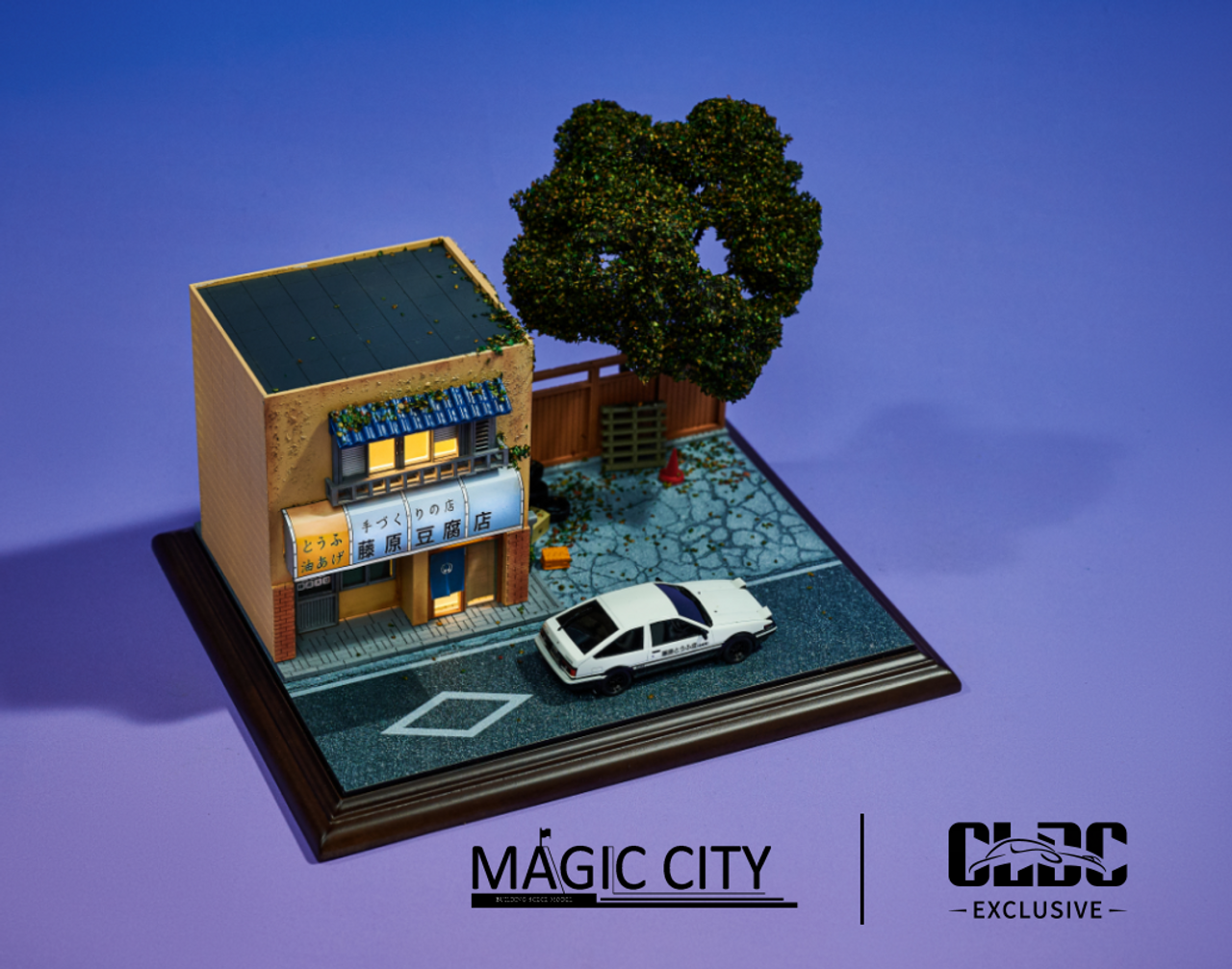 1/64 Magic City Initial D Fujiwara Tofu Shop Diorama Model (cars & figures NOT included)