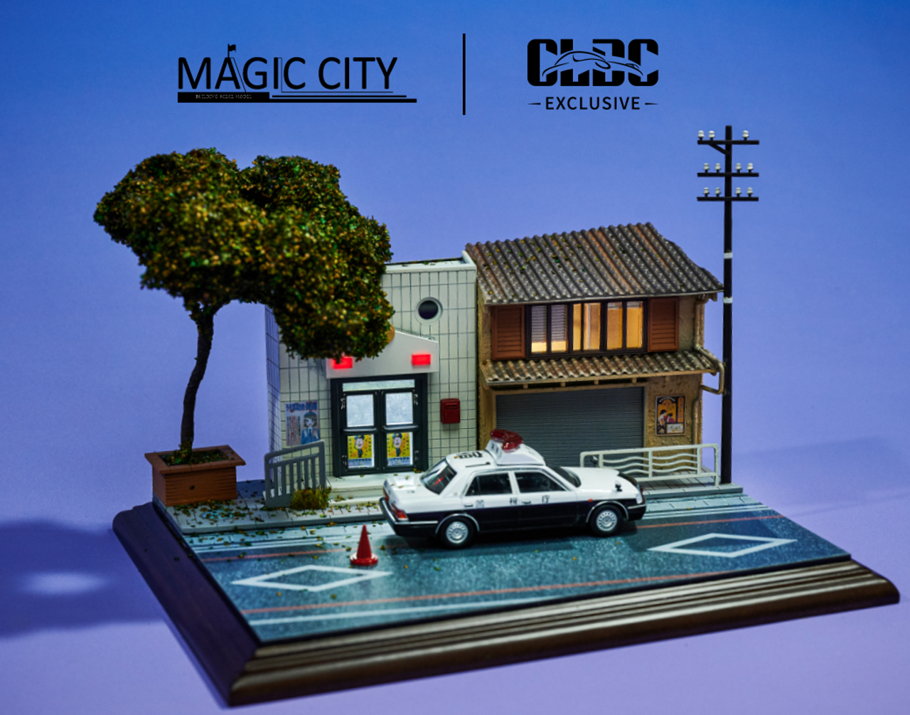 1/64 Magic City Japan Police Station Diorama Model (cars & figures NOT included)