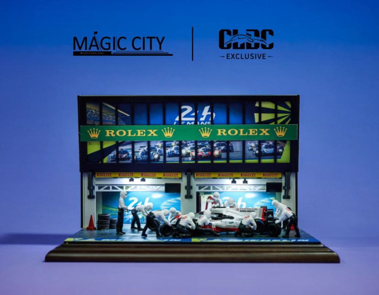 1/64 Magic City Le Mans Circuit Pit Stop Room Diorama Model (cars & figures NOT included)