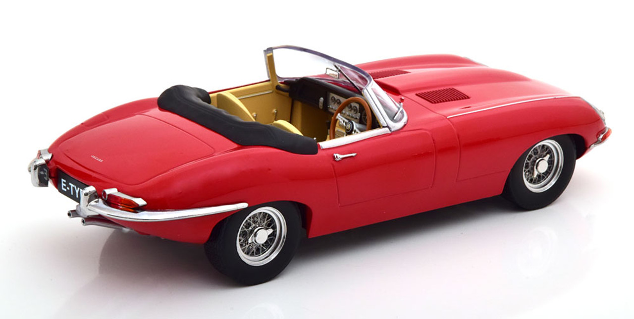 1/18 KK-Scale 1961 Jaguar E-Type Cabriolet Open Top Series 1 RHD (Red) Car Model
