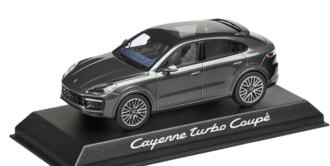 1/43 Dealer Edition 2019 Porsche Cayenne Turbo Coupe (Dark Grey Metallic) Car Model