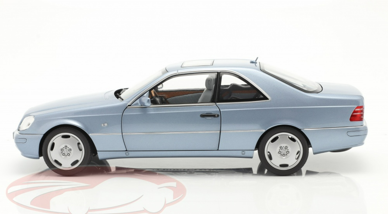 1/18 Dealer Edition 1996-1998 Mercedes-Benz CL 600 Coupe (C140) (Pearl Blue Metallic) Diecast Car Model
