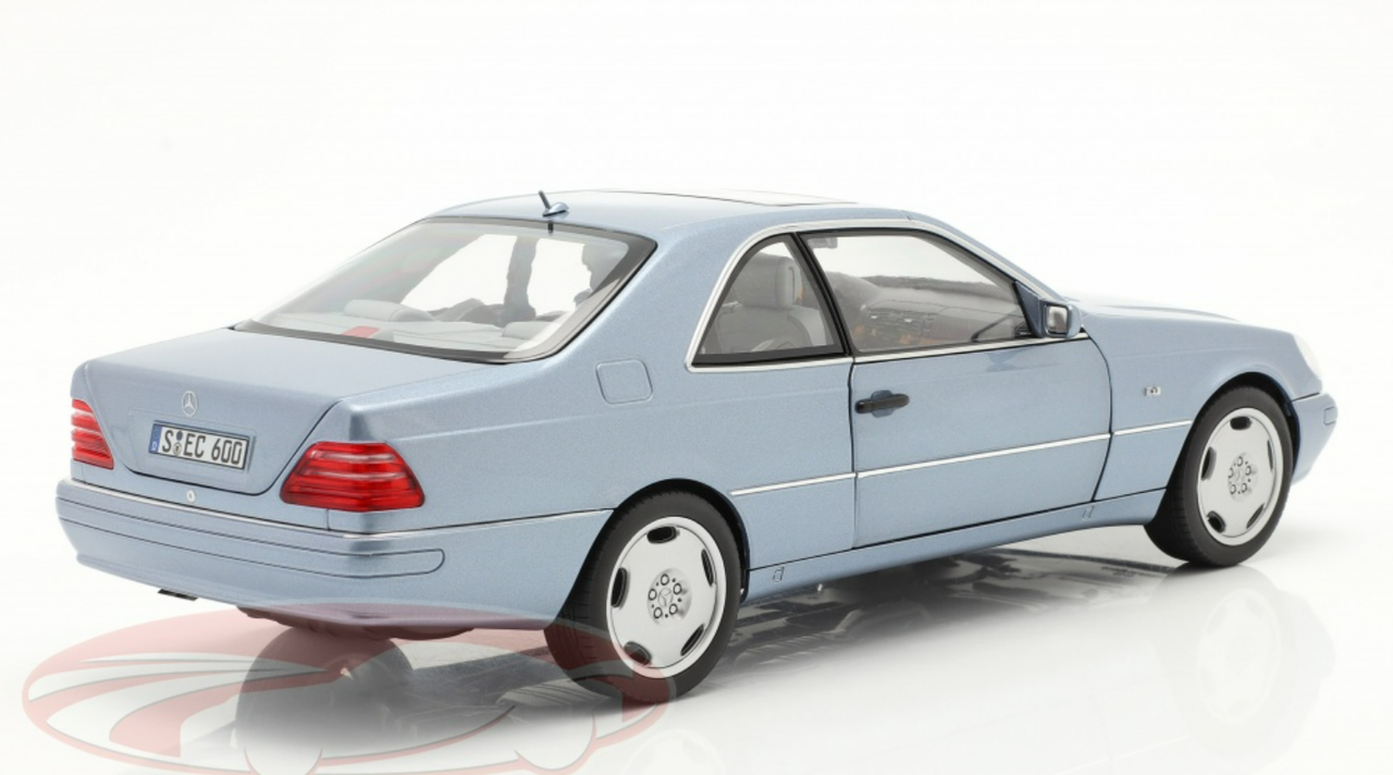 1/18 Dealer Edition 1996-1998 Mercedes-Benz CL 600 Coupe (C140) (Pearl Blue Metallic) Diecast Car Model