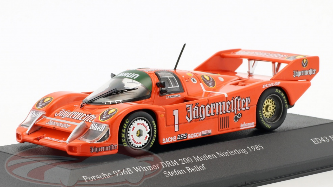 1/43 CMR 1985 Porsche 956B Brun #1 Winner DRM 200 miles Norisring Brun Motorsport Stefan Bellof Car Model