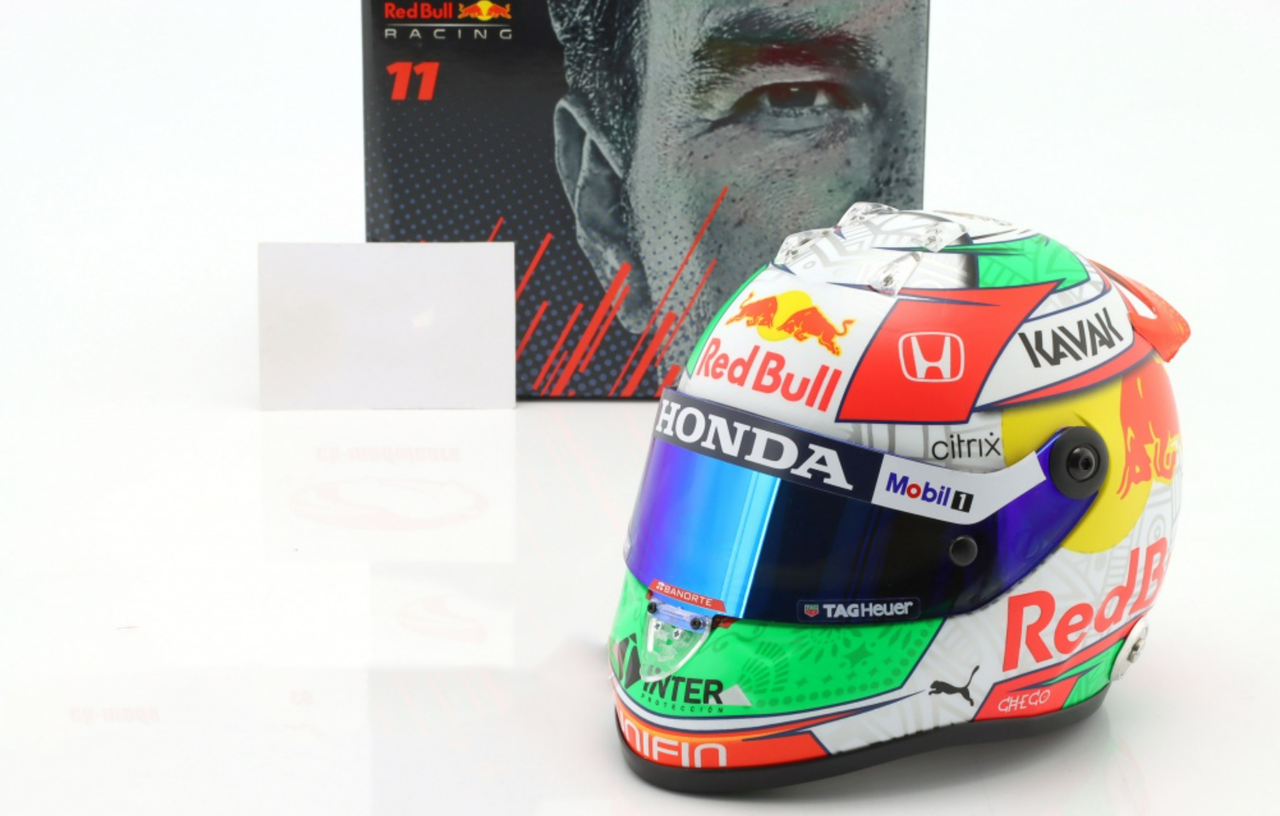 1/2 Schuberth 2021 Sergio Perez #11 3rd Mexican GP Formula 1 Helmet Model
