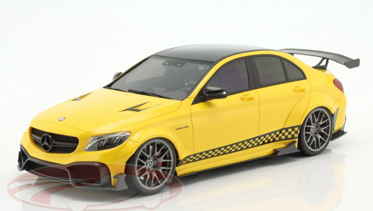 1/18 GLM 2019 Mercedes-Benz AMG C63 S DarwinPro Widebody (Yellow) Car Model