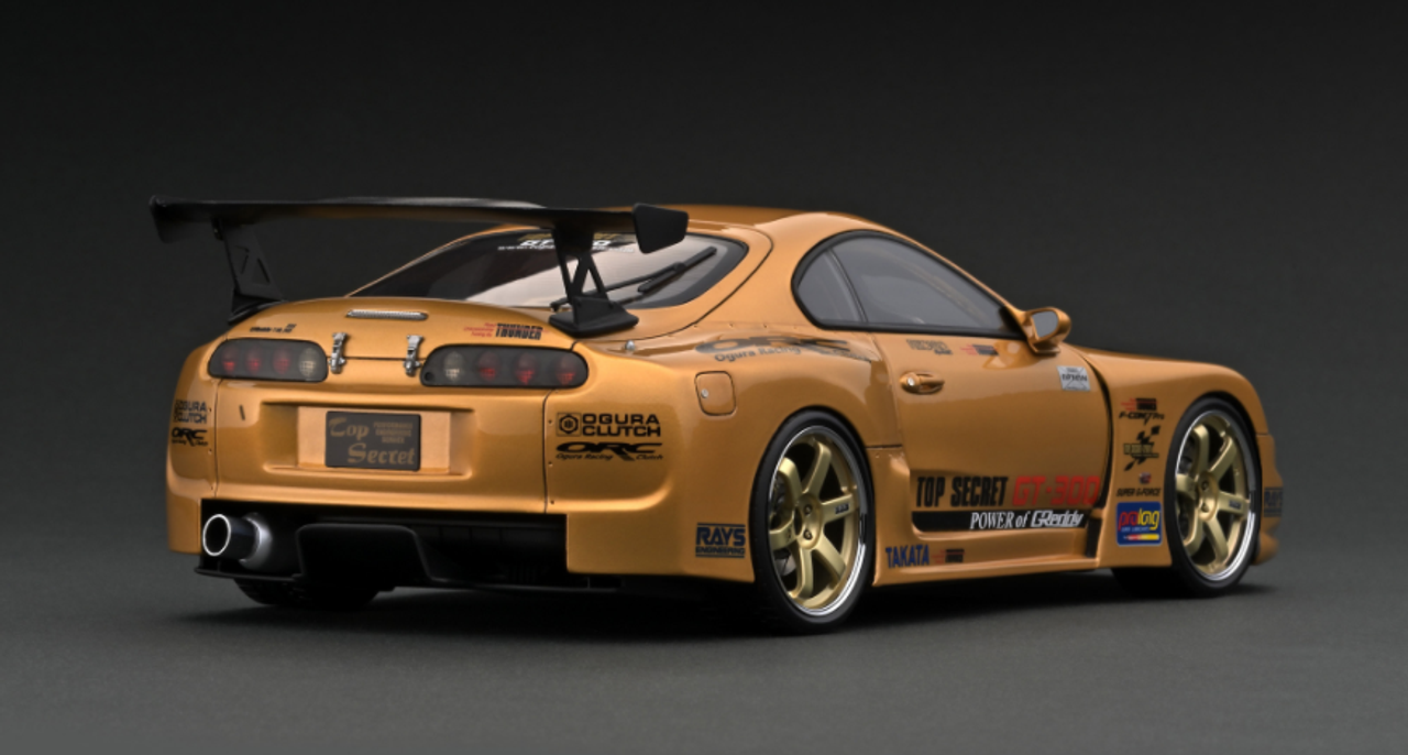 T。 1/18 Ignition Model Toyota TOP SECRET GT300 Supra (A80) Gold