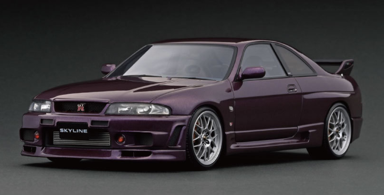 1/18 Ignition Model Nissan Skyline GT-R (BCNR33) Midnight Purple Resin Car  Model