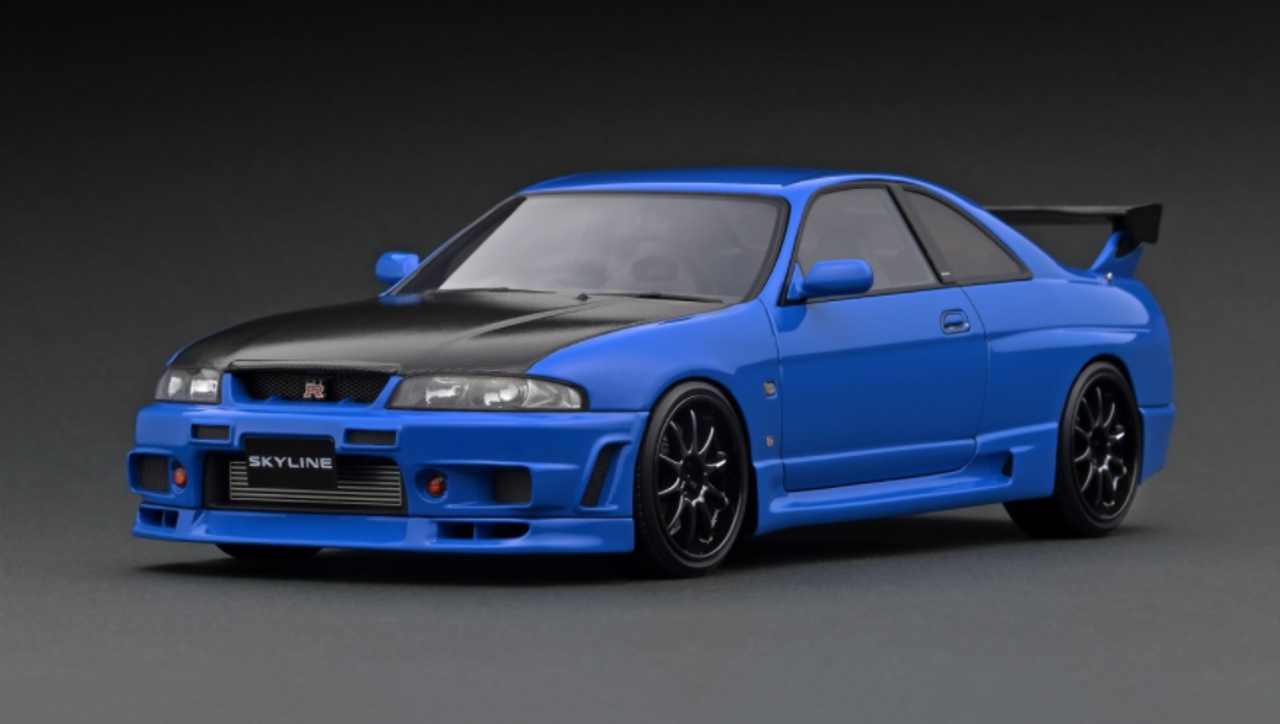 1/18 Ignition Model Nissan Skyline GT-R (BCNR33) Blue Resin Car Model