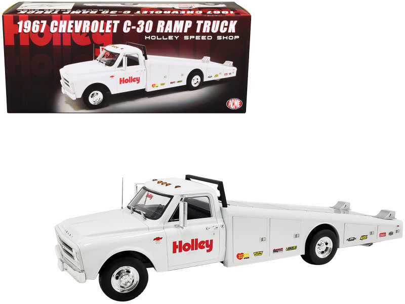 1/18 ACME 1967 Chevrolet C-30 Ramp Trucks Holley Speed Shop (White