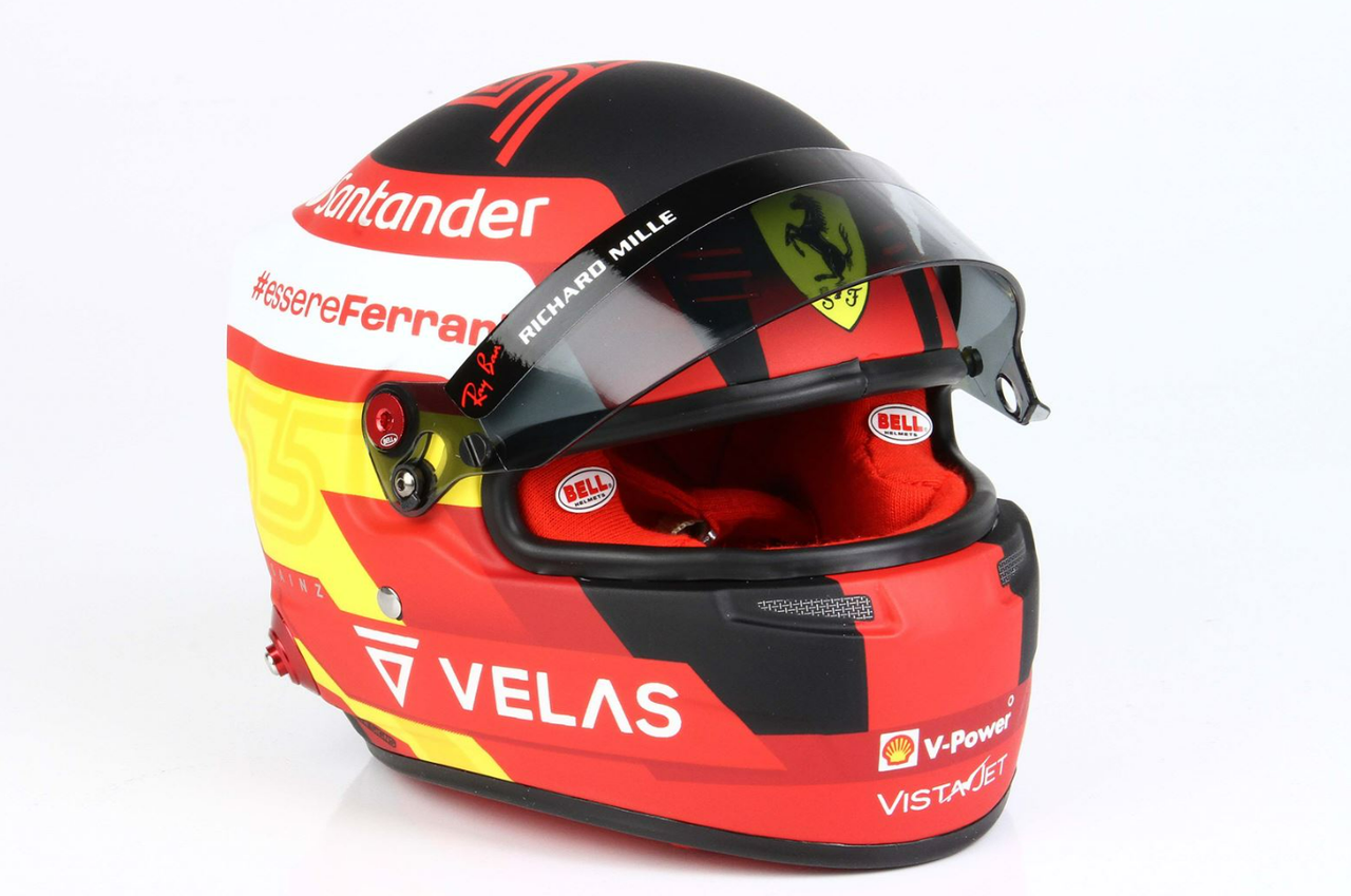 1/2 Bell 2022 Formula 1 Ferrari Carlos Sainz Helmet Model