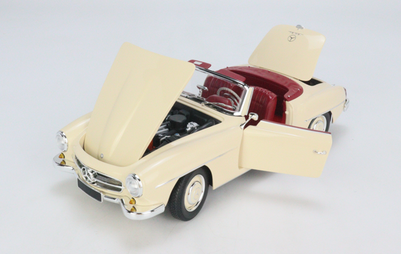 1/18 Minichamps Mercedes-Benz 190 SL 1955 CLDC Exclusive BEIGE with Red Interior world wide Diecast full open (limited 400pcs)