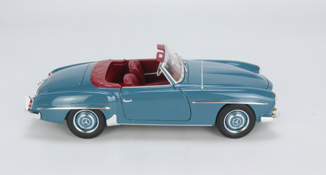 1/18 Minichamps 1955 Mercedes-Benz 190 SL 190SL (Blue with Red Interior) Diecast Car Model Limited