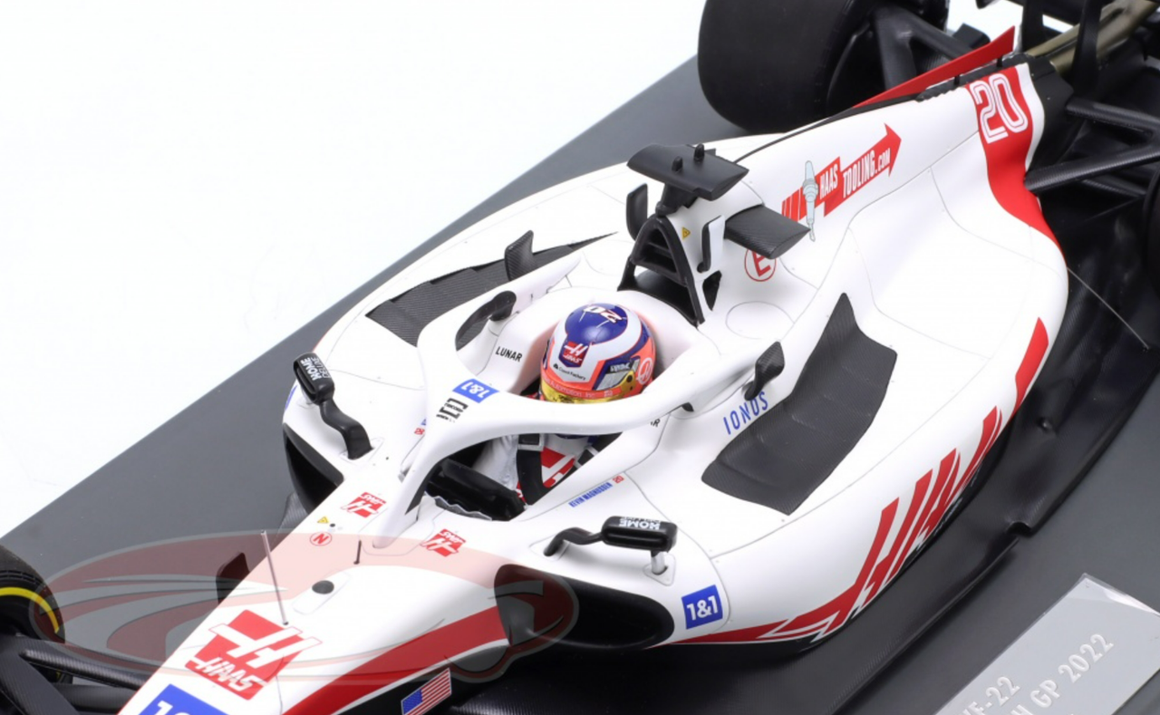 1/18 Minichamps 2022 Formula 1 Kevin Magnussen Haas VF-22 #20 British GP Car Model