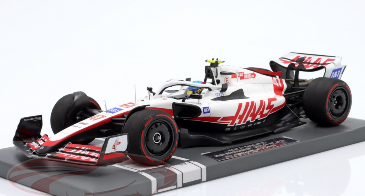 1/18 Minichamps 2022 Formula 1 Mick Schumacher Haas VF-22 #47 First Points British GP Car Model
