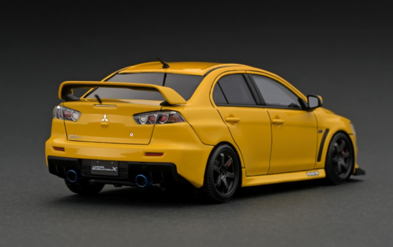 1/43 Ignition Model Mitsubishi Lancer Evolution X (CZ4A) Yellow Resin Car Model