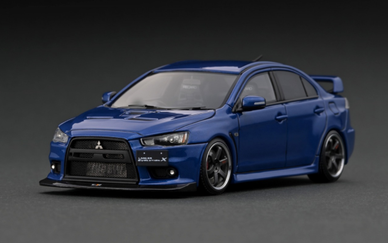  1/43 Ignition Model  Mitsubishi Lancer Evolution X (CZ4A) Blue Metallic Resin Car Model