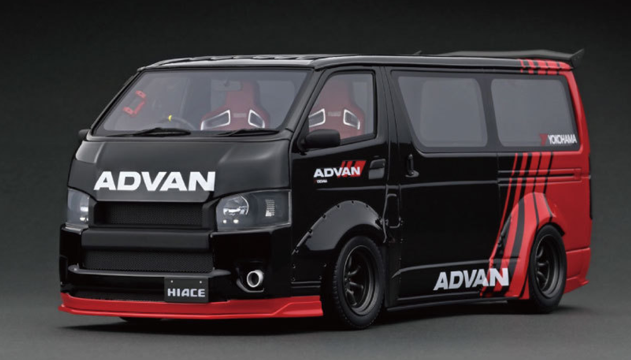  1/18 Ignition Model Toyota T･S･D WORKS HIACE Black/Red Resin Car Model