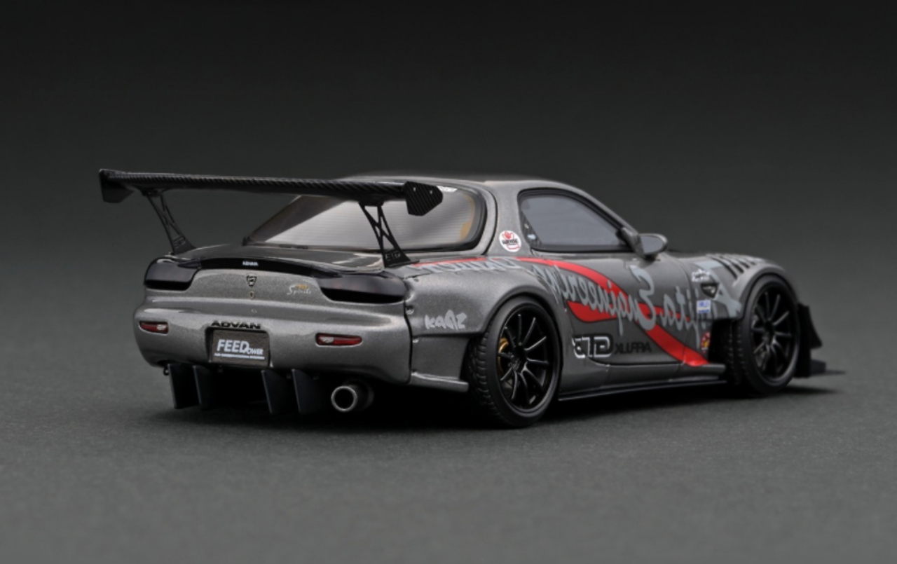 1/43 Ignition Model Mazda RX-7 FEED Afflux GT3（FD3S）Gun Metallic Resin Car Model