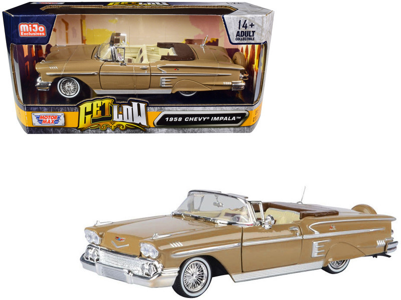 1958 Chevrolet Impala Convertible Lowrider Light Brown with Cream