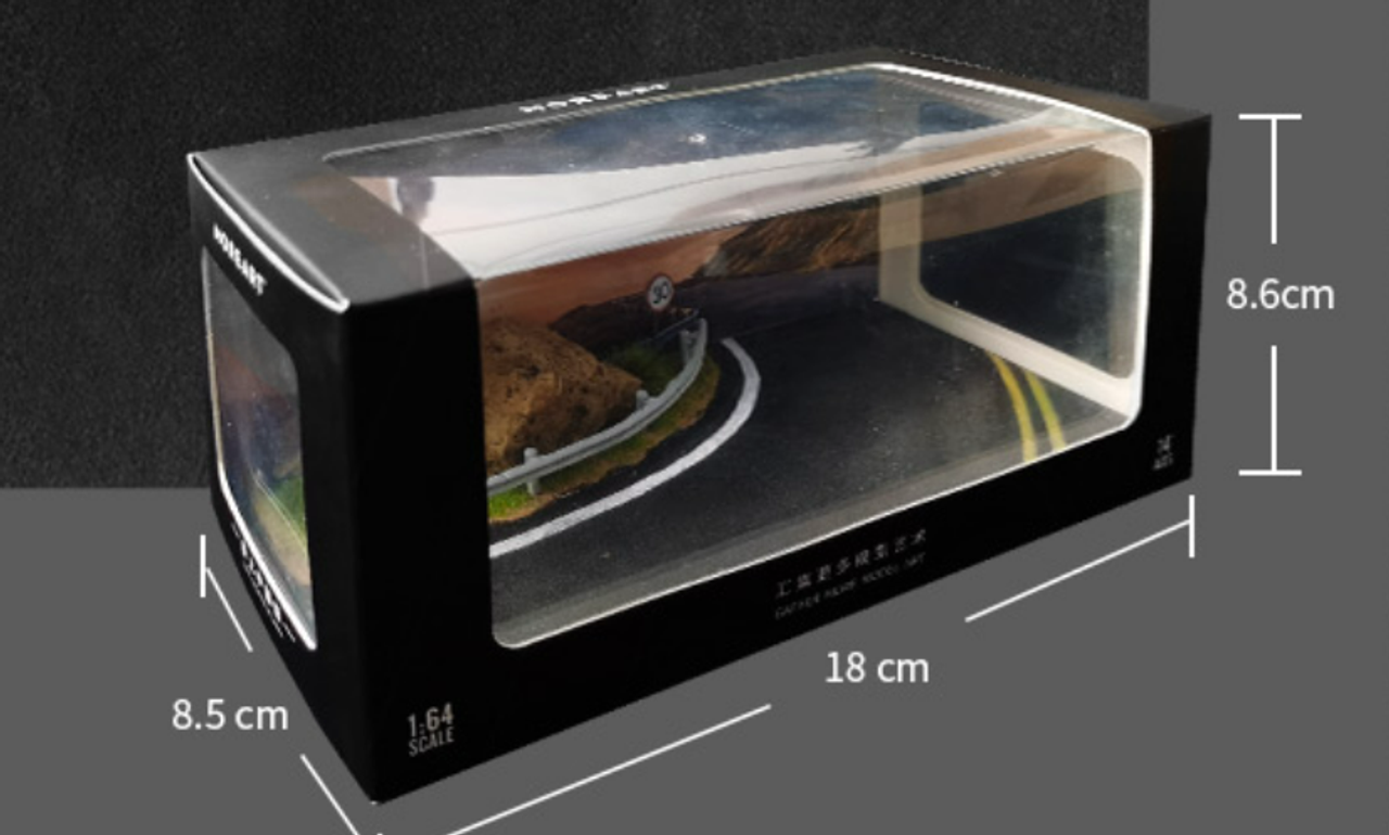 1/64 MoreArt Mountain Road Curve Diorama Scene (car models & figures NOT included)