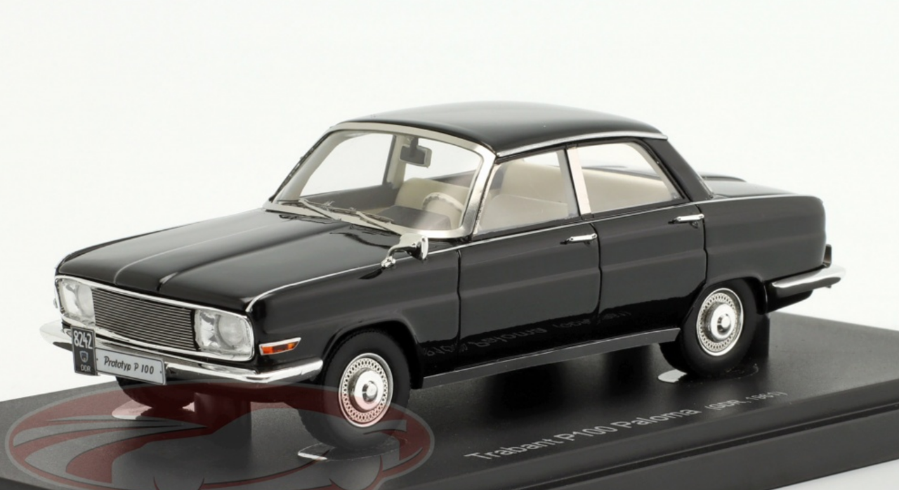 1/43 AutoCult 1961 Trabant P100 Paloma (Black) Car Model