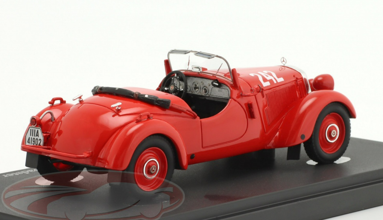 1/43 AutoCult 1938 Mercedes-Benz 170 VS Off-road Sport Roadster #242 (Red) Car Model