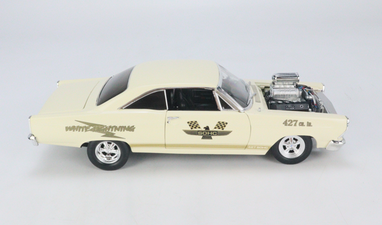  1/18 ACME 1967 Ford Fairlane 427 12 SOHC-White Lightning Acme Exclusive Diecast Car Model 