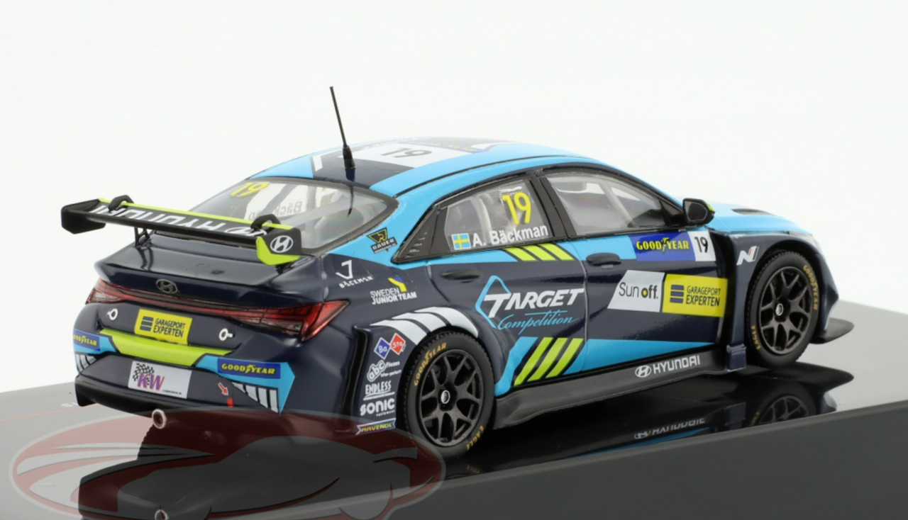 1/43 Ixo 2021 Hyundai Elantra N TCR #19 WTCR Portugal Target Competition Andreas Bäckmann Car Model