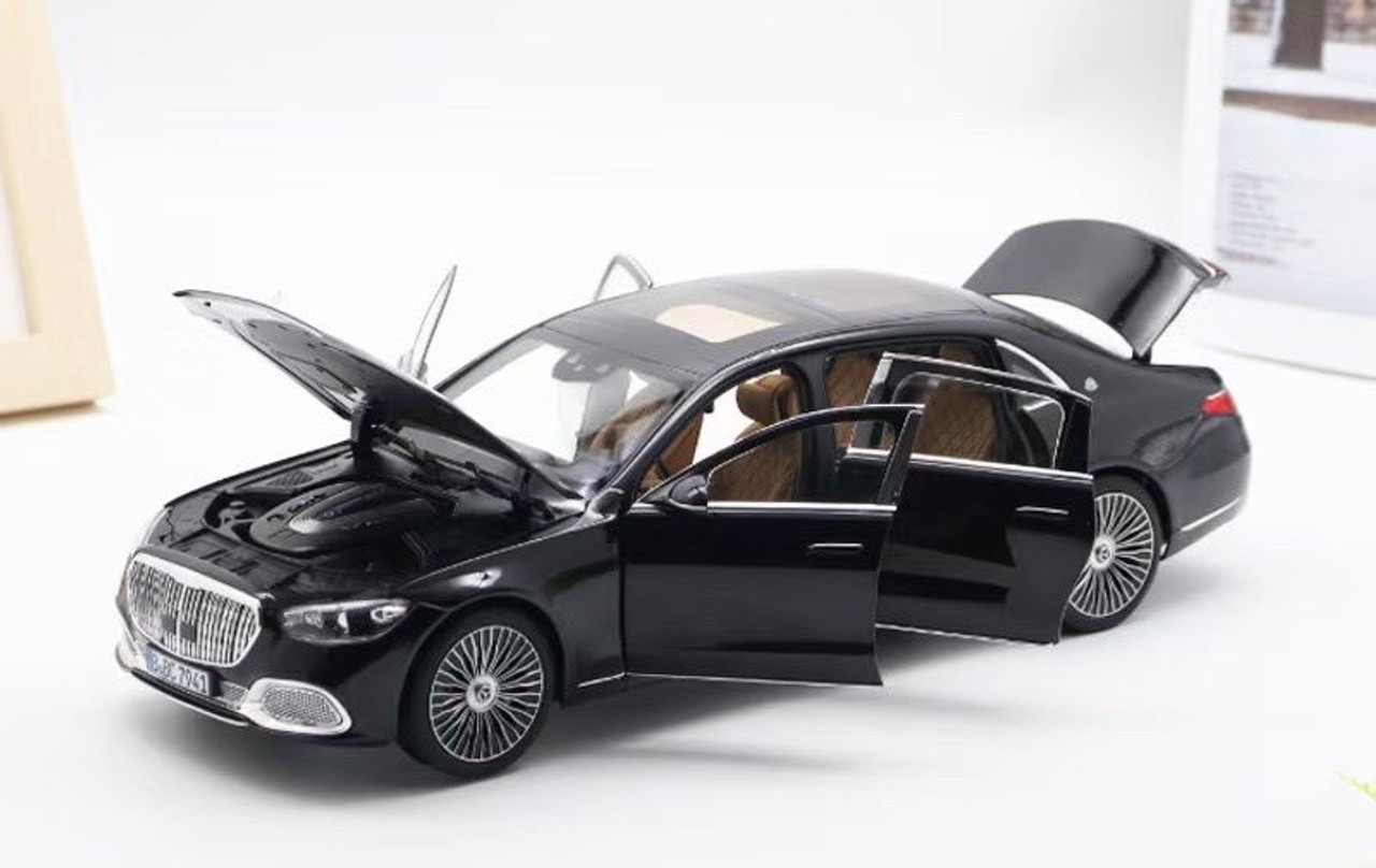 1/18 Norev Mercedes-Benz Mercedes Maybach S680 (Black with Brown Interior) Diecast Car Model