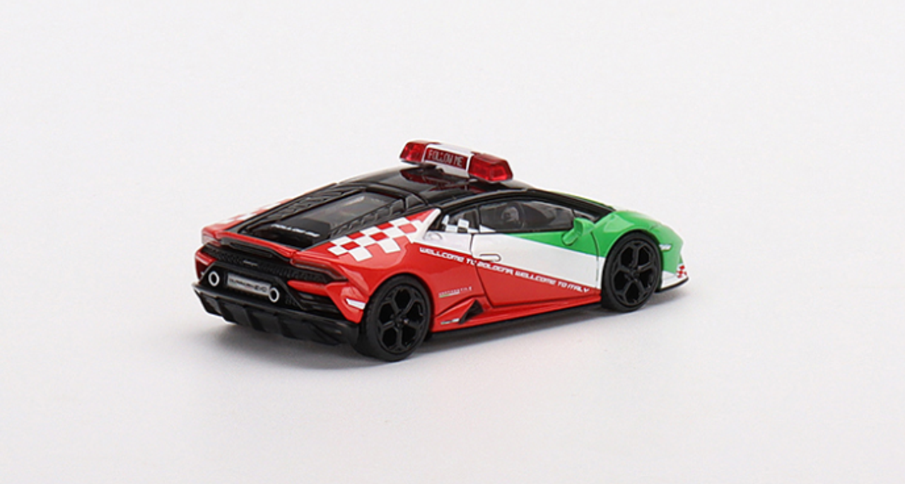 1/64 Mini GT 2020 Lamborghini Huracán EVO Bologna Airport Follow-Me Car Diecast Car Model