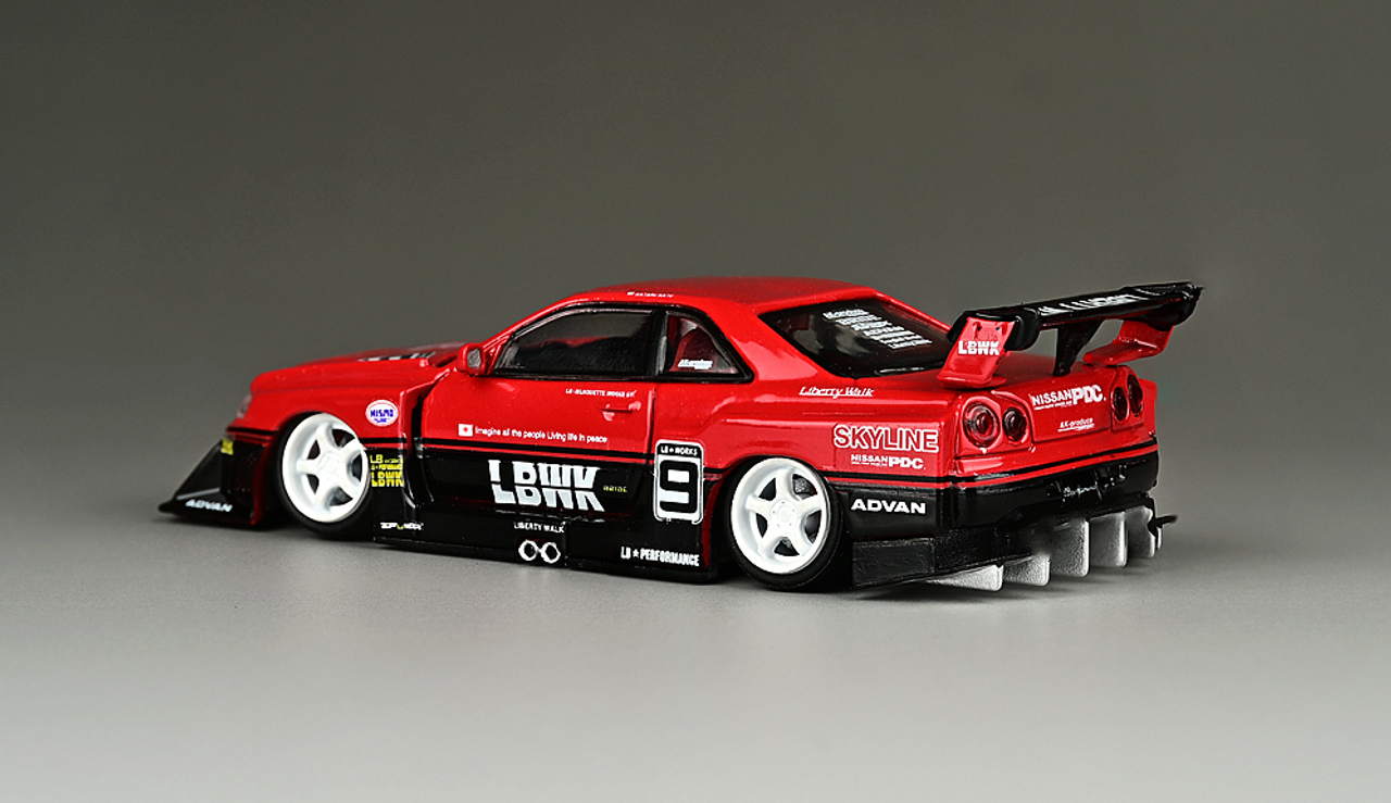 1/64 CM-Models Nissan Skyline ER34 LBWK SuperSilhouette NO.9 Car 