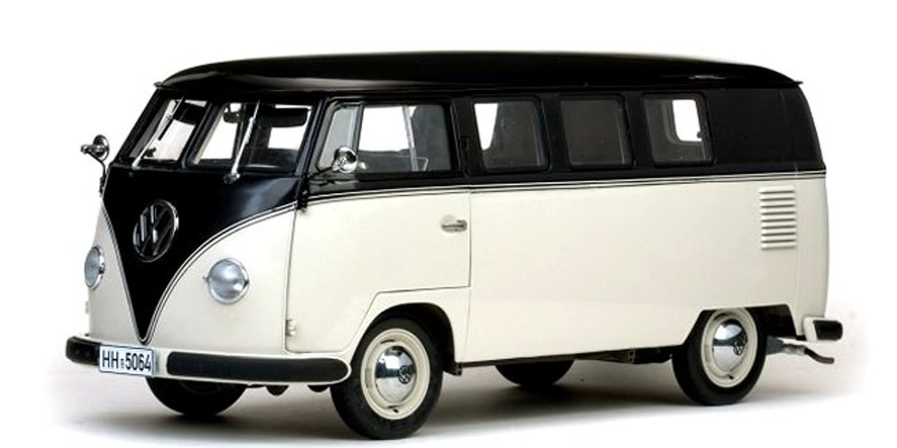1/12 Sunstar 1958 Volkswagen T1 Bus (Cream White & Black) Diecast Car Model