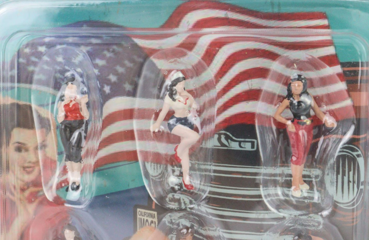 1/64 American Diorama Pin-up Girls Figure Set
